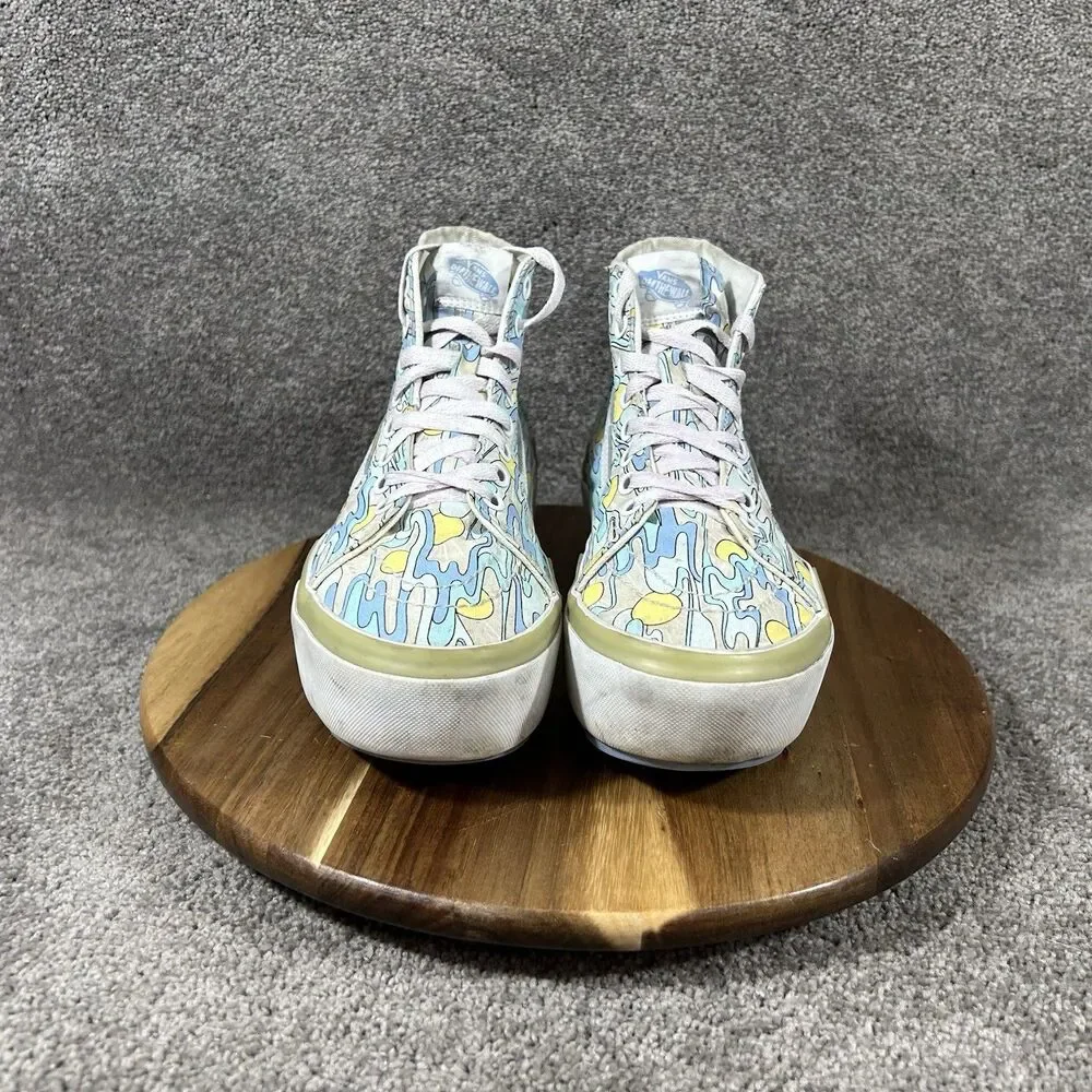 Vans Sk8-Hi Tapered Stacked Women’s Size 8.5 UV Ink Sunwaves Platform Shoes Used